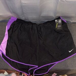 Nike Women's Athletic Shorts in Black and Purple